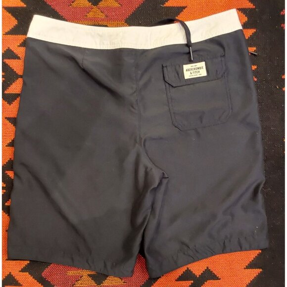Abercrombie and Fitch Men's Navy & White Swim Trunks, Bathing Suit in Size XL. - Picture 2 of 16